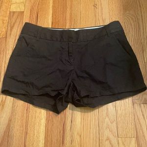 Size 2 Black J. Crew Chino Shorts